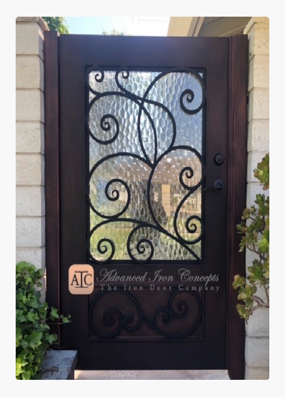 wrought iron with glass gates and doors - advanced iron concepts